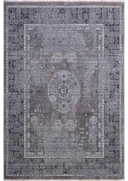 Keylene Klasik Gri Bambu Dikdörtgen Modern Desenli Akrilik Hav Vermeyen Leke Tutmayan Kolay Temizlenen Yumuşak Makine Salon Yolluk Mutfak Halı