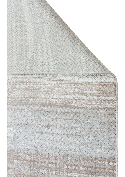 Crawford Geometrik Gri Bambu Dikdörtgen Modern Desenli Akrilik Hav Vermeyen Leke Tutmayan Kolay Temizlenen Yumuşak Makine Salon Yolluk Mutfak Halı