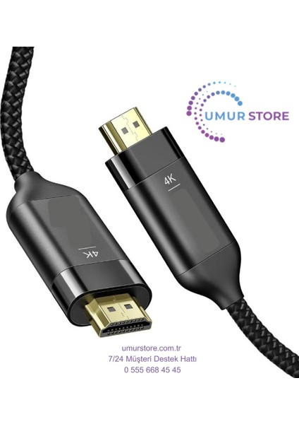 4K 60Hz Örgü HDMI 2.0 Kablosu - 2m