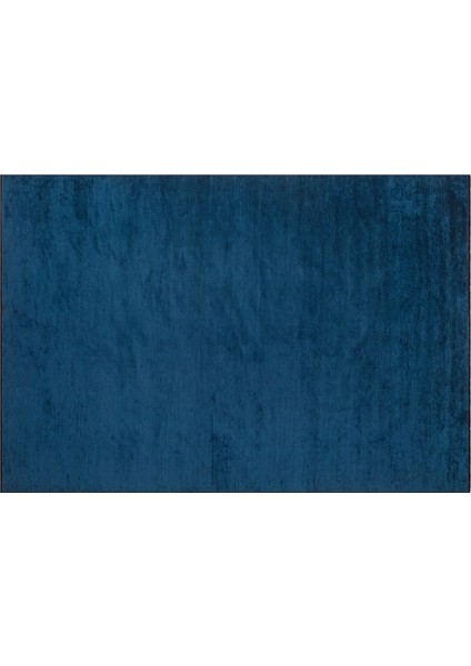 Swain Lacivert Düz Etnik Modern Desenli Pamuk Hav Vermeyen Leke Tutmayan Kolay Temizlenen Yumuşak Makine Salon Yolluk Mutfak Halı fiyatları