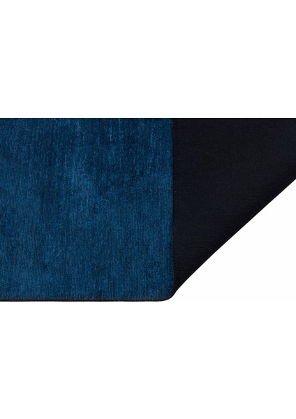 Swain Lacivert Düz Etnik Modern Desenli Pamuk Hav Vermeyen Leke Tutmayan Kolay Temizlenen Yumuşak Makine Salon Yolluk Mutfak Halı modelleri