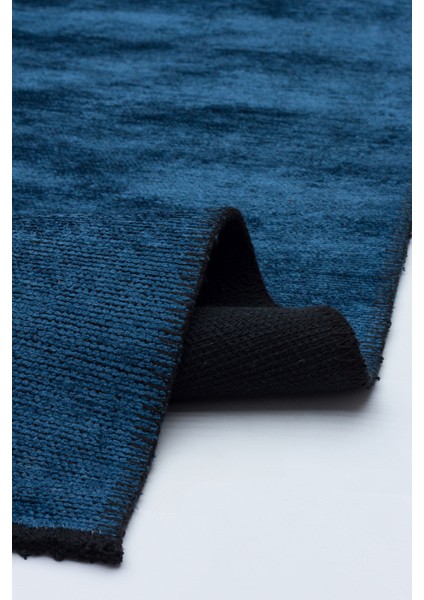 Swain Lacivert Düz Etnik Modern Desenli Pamuk Hav Vermeyen Leke Tutmayan Kolay Temizlenen Yumuşak Makine Salon Yolluk Mutfak Halı fırsatları