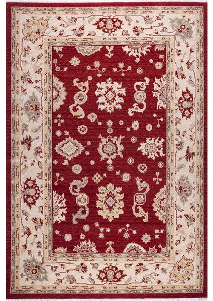 Keymont Çerçeveli Kırmızı Bambu Dikdörtgen Modern Desenli Akrilik Hav Vermeyen Leke Tutmayan Kolay Temizlenen Yumuşak Makine Salon Yolluk Mutfak Halı