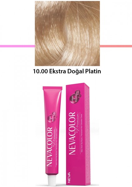 Premium 10.00 Ekstra Doğal Platin - Kalıcı Krem Saç Boyası 50 G Tüp