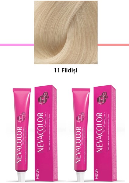 2 Li Set Premium 11 Fildişi - Kalıcı Krem Saç Boyası 2 x 50 G Tüp