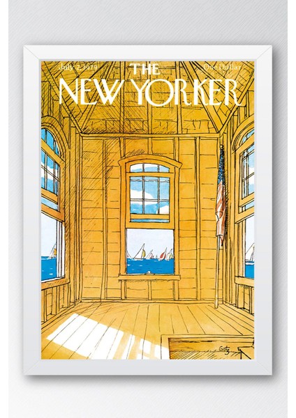 The New Yorker Çerçeveli Tablo July 2 1979 - Tekne Yarışı Tablosu