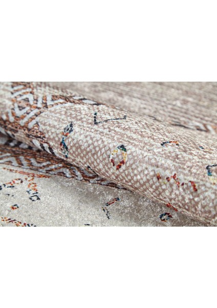 Trzebinia Kahverengi Modern Etnik Desenli Makinada Yıkanabilir Hav Toz Vermez Leke Tutmayan Kaymaz Taban Dijital Makine Baskı Salon Yolluk Mutfak Halı fırsatları