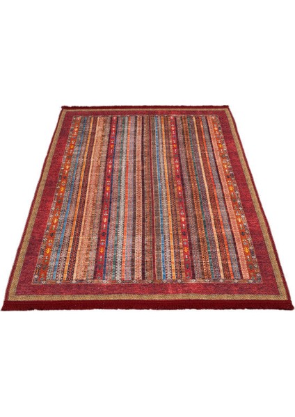 Groningen Etnik Kırmızı Polyester Dikdörtgen Modern Desenli Pamuk Makinada Yıkanabilir Hav Toz Vermez Leke Tutmayan Kaymaz Taban Dijital Makine Baskı Salon Yolluk Mutfak Halı fiyatları