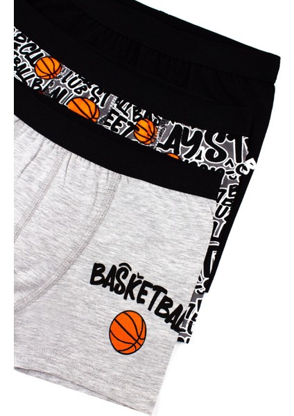 Erkek Çocuk Boxer 3'lü Baskılı (%96 Pamuk - %4 Elastan)