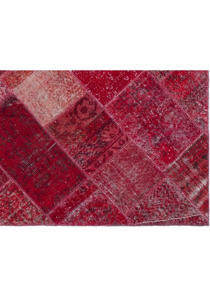 Iskece Kırmızı Eskitme Etnik Modern Desenli Yün Hav Toz Vermez Leke Tutmayan Salon Yolluk Mutfak El Dokuma Halı fırsatları