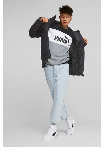 84893801 Ess Hooded Padded Jacket Erkek Spor Ceket