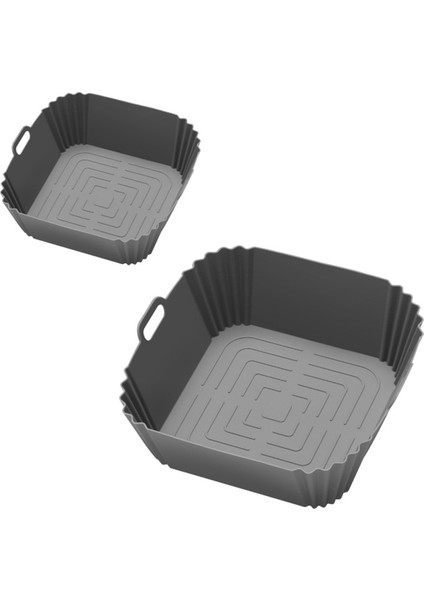 Ninja Crispi FN101GY Hava Fritözü Için 2 Adet Silikon Kaplamalar Yeniden Kullanılabilir Hava Fritözü Tencere Fırın Kaplamaları Derin Fritöz Parçaları A (Yurt Dışından)