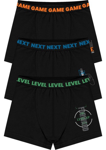 Erkek Çocuk Boxer 3'lü Baskılı (%96 Pamuk - %4 Elastan)
