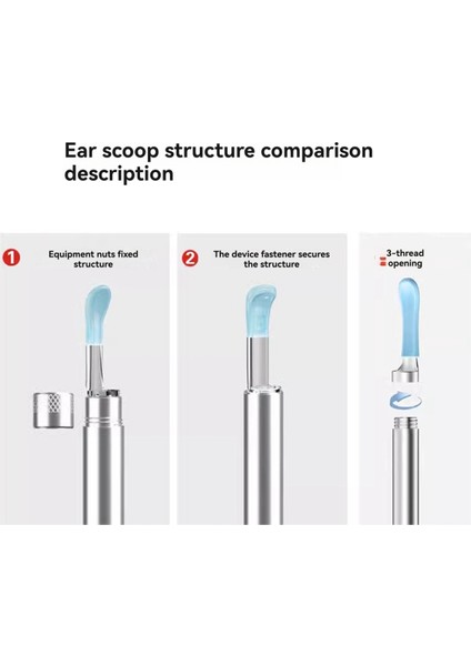 Tips Ear 6 Parça Su Geçirmez Silikon Kulak Kaşığı Kulak Kiri Temizleme Endoskop Kulak Temizleyici Uç Seti Bebird W3/r3 Için (Yurt Dışından) fiyatları