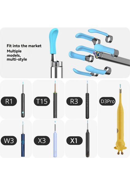 Tips Ear 6 Parça Su Geçirmez Silikon Kulak Kaşığı Kulak Kiri Temizleme Endoskop Kulak Temizleyici Uç Seti Bebird W3/r3 Için (Yurt Dışından) indirimleri
