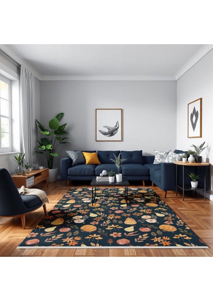 Figürlü Sarı Pamuk Dikdörtgen Modern Desenli Pamuk Makinada Yıkanabilir Hav Toz Vermez Leke Tutmayan Kaymaz Taban Dijital Makine Baskı Salon Yolluk Mutfak Halı modelleri