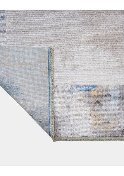 Geometrik Mavi Viskon Dikdörtgen Modern Desenli Akrilik Hav Vermeyen Leke Tutmayan Kolay Temizlenen Yumuşak Makine Salon Yolluk Mutfak Halı modelleri