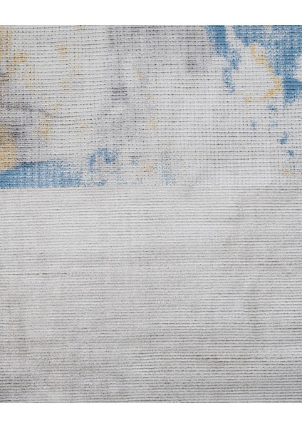 Geometrik Mavi Viskon Dikdörtgen Modern Desenli Akrilik Hav Vermeyen Leke Tutmayan Kolay Temizlenen Yumuşak Makine Salon Yolluk Mutfak Halı fırsatları