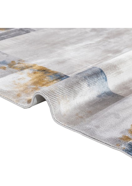 Geometrik Mavi Viskon Dikdörtgen Modern Desenli Akrilik Hav Vermeyen Leke Tutmayan Kolay Temizlenen Yumuşak Makine Salon Yolluk Mutfak Halı indirimleri