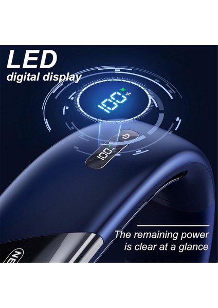 Sessiz Taşınabilir USB Boyun Fanı 6000MAH Kanatsız Soğutma Boyun Fanı LED Dijital Ekran 5. Vites Rüzgar Elektrikli Fanlar Beyaz (Yurt Dışından) fırsatları