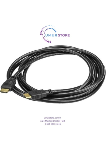 HDMI Kablosu 3D LCD Monitör Tv Bağlantı Kablosu 3 Metre