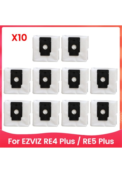 Ezvız Re4 Plus / Re5 Plus Süpürme Robotu Elektrikli Süpürge Aksesuarları Yedek Parçaları Için 10 Adet Yedek Toz Torbası (Yurt Dışından)