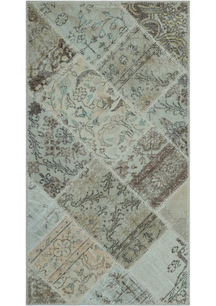 Girit Mor Çiçekli Yün Modern Desenli Yün Hav Toz Vermez Leke Tutmayan Salon Yolluk Mutfak El Dokuma Halı