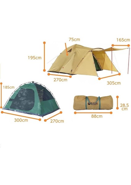 Breezetime Gogonature D6 Otomatik Çadır-Bej