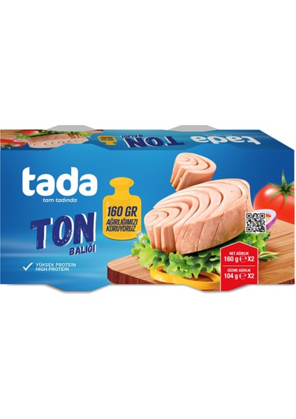 Ayçiçek Yağlı Klasik Ton Balığı 160 gr x 2 Adet
