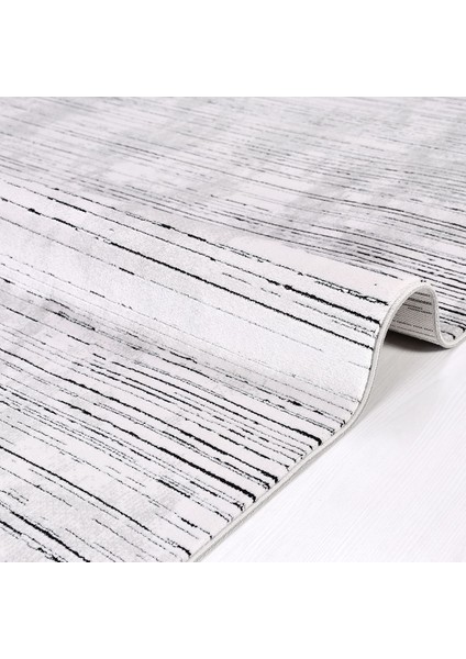 Aliyah Çizgili Siyah Pamuk Dikdörtgen Modern Desenli Akrilik Hav Vermeyen Leke Tutmayan Kolay Temizlenen Yumuşak Makine Salon Yolluk Mutfak Halı modelleri