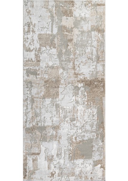 Eildon Modern Gri Akrilik Dikdörtgen Modern Desenli Akrilik Hav Vermeyen Leke Tutmayan Kolay Temizlenen Yumuşak Makine Salon Yolluk Mutfak Halı