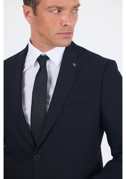 Siyah Düz Gabardin Mono Yaka 2 Düğme 6 Drop Comfort Fit Basic Takım Elbise 1001250010_001 fırsatları
