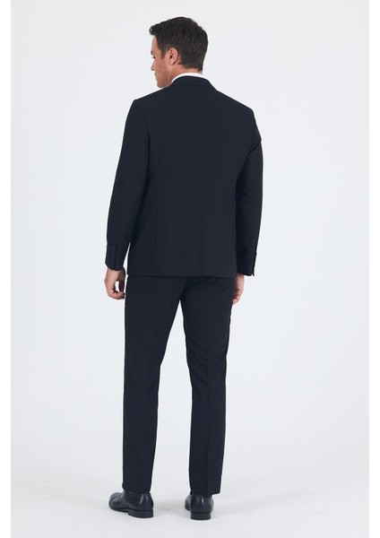 Siyah Düz Gabardin Mono Yaka 2 Düğme 6 Drop Comfort Fit Basic Takım Elbise 1001250010_001 indirimleri