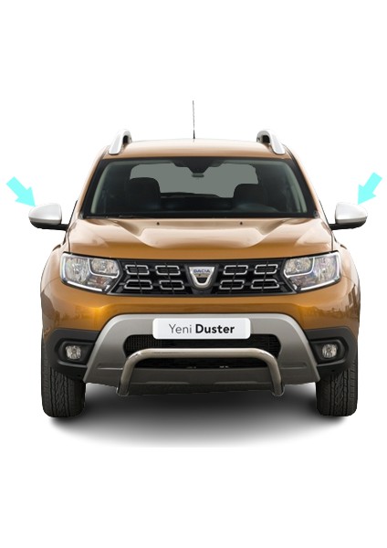 Ayna Kapağı Krom 2 Parça Duster Suv 2018 ve Sonrası Modeller Için