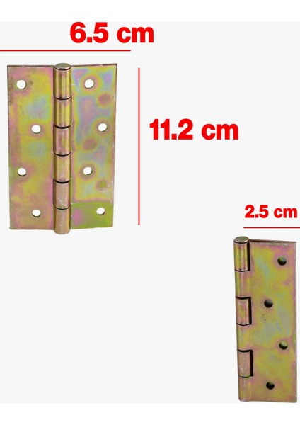 Metal Sarı Yaprak Menteşe Mobilya Pencere Kapı Dolap Menteşe No:5 (2 Adet) fiyatları