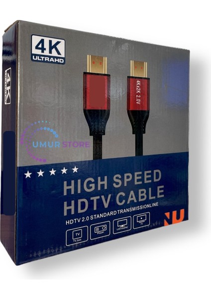 4K HDMI Kablo 2.0 Hızlı 3D Altın Uçlu - 10 Metre
