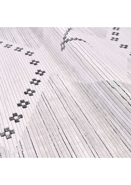 Mckenzie Geometrik Gri Pamuk Dikdörtgen Modern Desenli Akrilik Hav Vermeyen Leke Tutmayan Kolay Temizlenen Yumuşak Makine Salon Yolluk Mutfak Halı modelleri