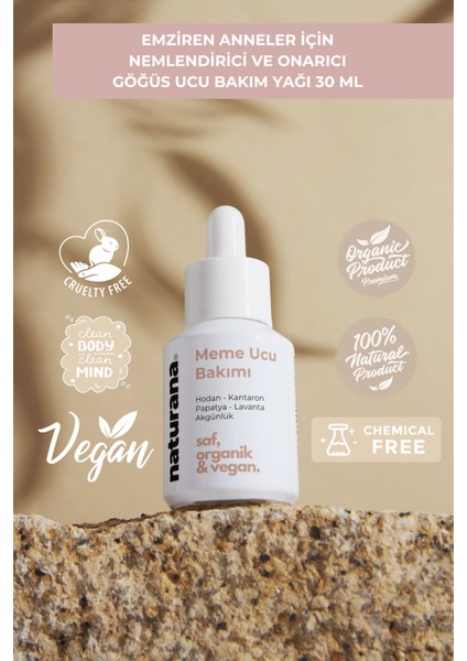 Meme Ucu Bakım Yağı Emziren Anneler İçin Nemlendirici Onarıcı 30 ml Doğal İçerik