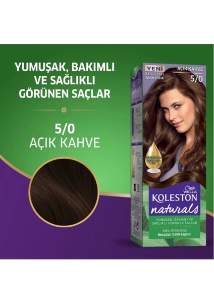Naturals Saç Boyası Açık Kahve 5/0 2x Paket fırsatları