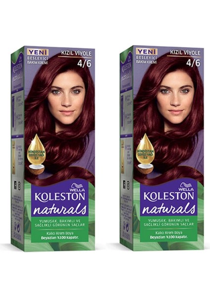 Naturals Saç Boyası Kızıl Viyole 4/6 2x Paket