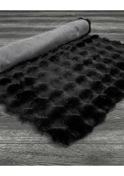 Freda Düz Siyah Polyester Daire Modern Desenli Akrilik Hav Vermeyen Leke Tutmayan Kolay Temizlenen Yumuşak Makine Salon Yolluk Mutfak Halı indirimleri
