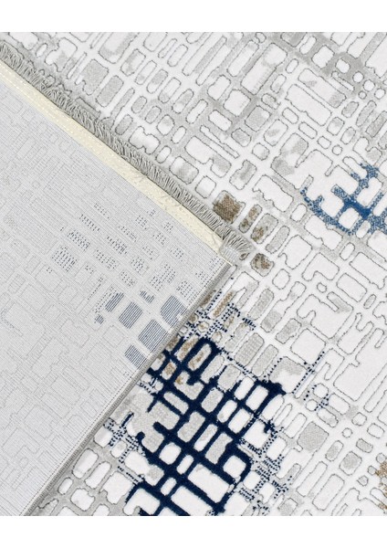Alayah Modern Gri Yün Dikdörtgen Modern Desenli Akrilik Hav Vermeyen Leke Tutmayan Kolay Temizlenen Yumuşak Makine Salon Yolluk Mutfak Halı fırsatları
