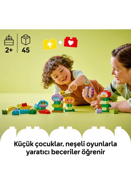 ® DUPLO® Yaratıcı Bahçe ve Çiçekler 10444 - 2 Yaş & Üzeri Çocuklar için Eğitici Oyuncak Yapım Seti (45 Parça) indirimleri