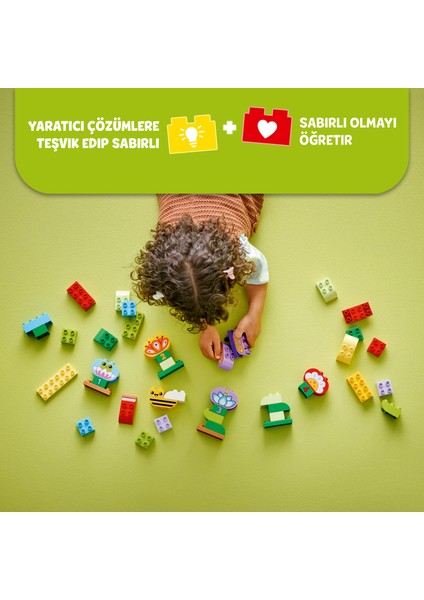 ® DUPLO® Yaratıcı Bahçe ve Çiçekler 10444 - 2 Yaş & Üzeri Çocuklar için Eğitici Oyuncak Yapım Seti (45 Parça)