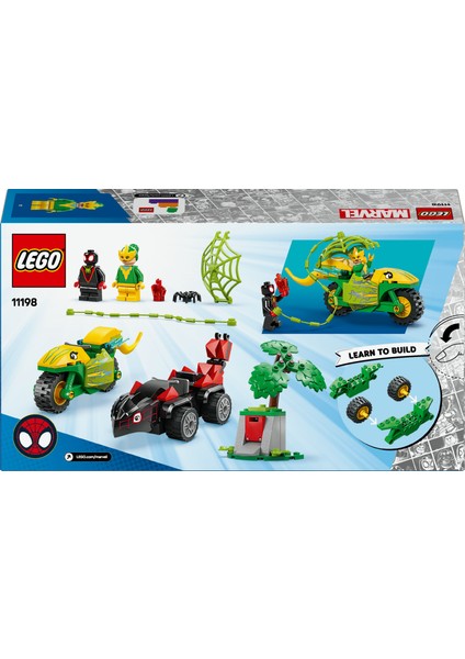 ® ǀ Marvel Spin ve Electro Dinozor Aracı Takibi 11198 - 4 Yaş & Üzeri Çocuklar için Yaratıcı Oyuncak Yapım Seti (124 Parça) fırsatları