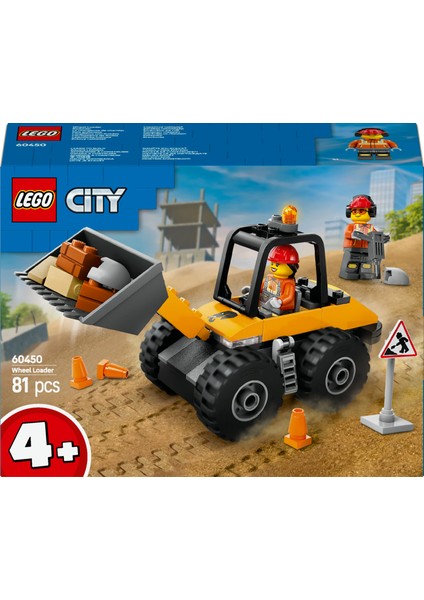 ® City Sarı Tekerlekli İnşaat Yükleyicisi 60450 - 4 Yaş & Üzeri Çocuklar için Yaratıcı Oyuncak Yapım Seti (81 Parça) modelleri
