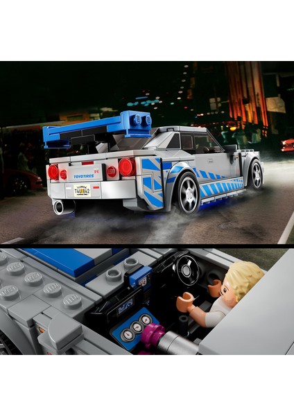® Speed Champions Daha Hızlı Daha Öfkeli Nissan Skyline GT-R (R34) 76917 - 9+ Çocuklar için Oyuncak Yapım Seti (319 P)