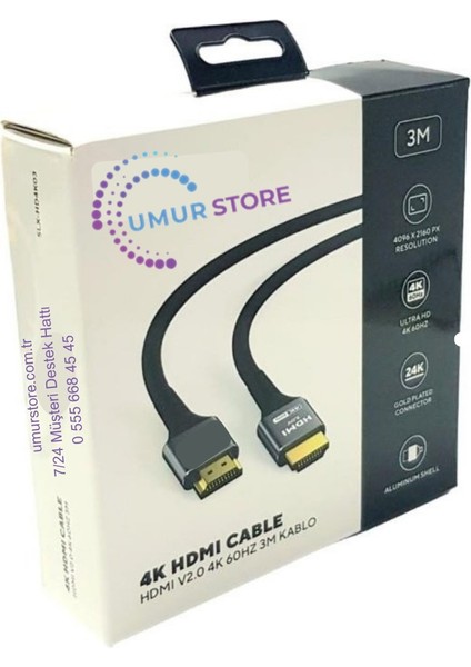 4K 3mt HDMI Kablo V2.0 60HZ