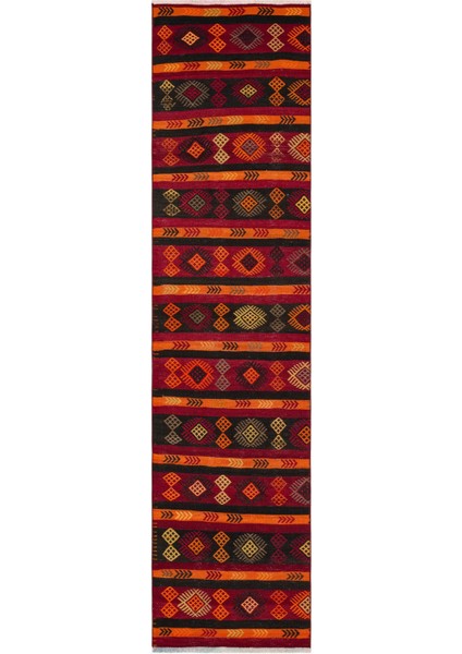 Girit Bej Çizgili Yün Modern Desenli Yün Hav Toz Vermez Leke Tutmayan Salon Yolluk Mutfak El Dokuma Halı