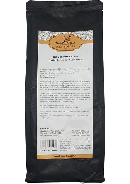Kakuleli Türk Kahvesi ( 1000 gr ) fiyatları